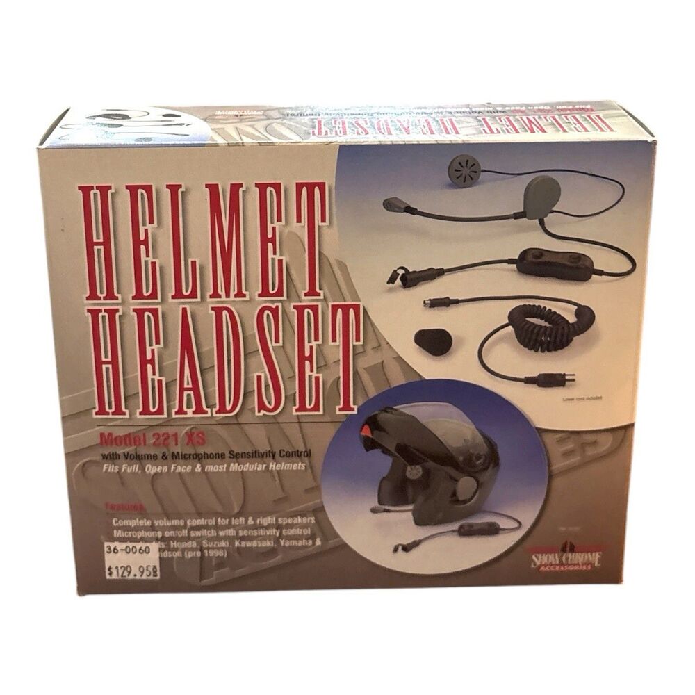 Show Chrome Motorcycle Helmet Headset 5-pin DIN Harley Davidson Pre 1998 Honda